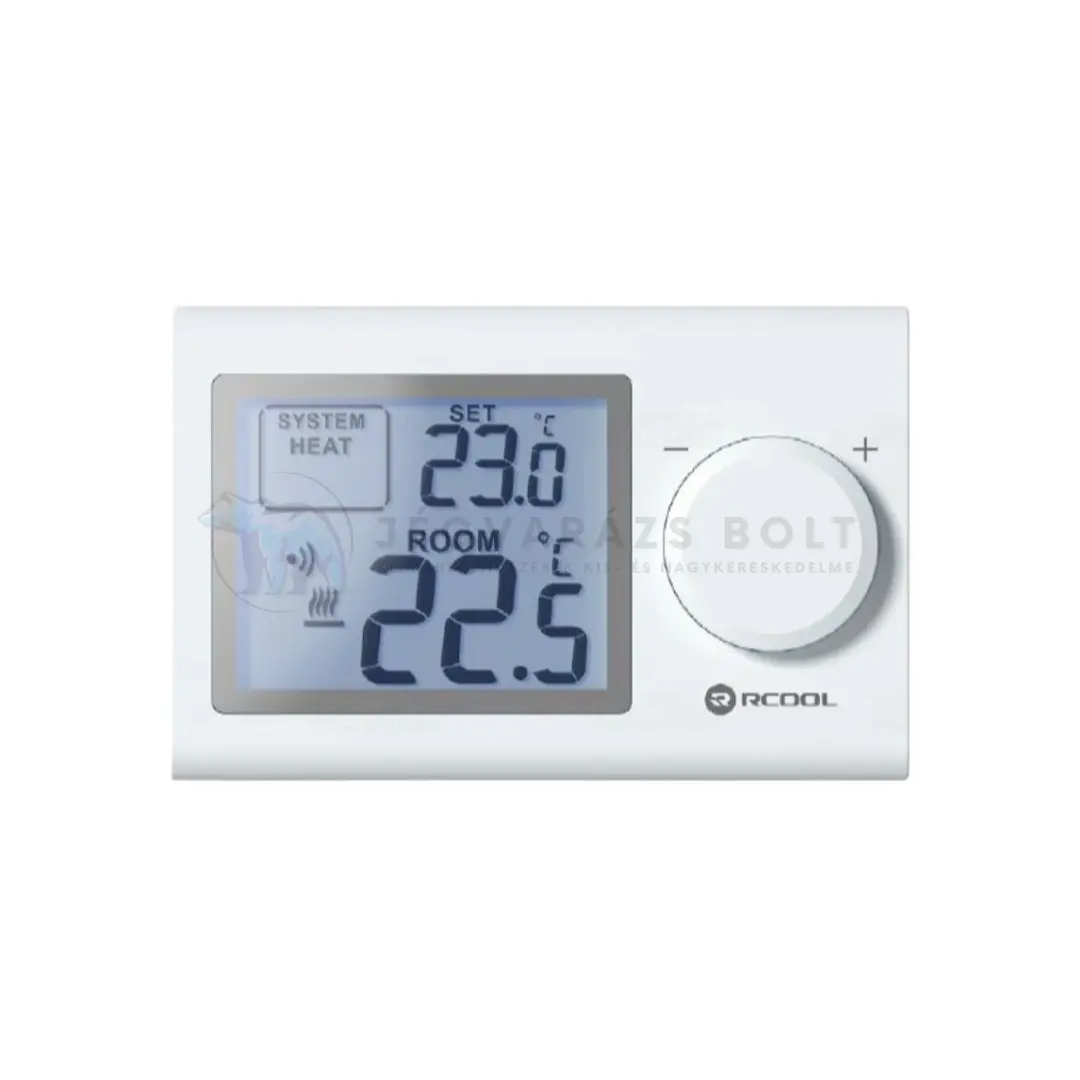 SZOBATERMOSZTÁT RCOOL VISION3RF, LCD, NEM PROGRAMOZHATÓ, RÁDIÓFREKVENCIÁS