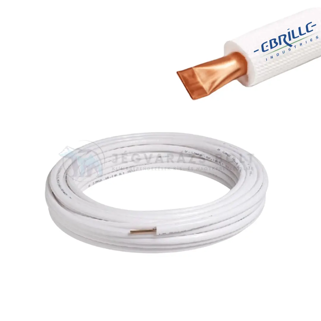 RÉZCSŐ 10x1mm SZIGETELT (EBRILLE), 25 m/tekercs, 3/8"